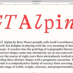 Typeface Design for GT Alpina - thumbnail 1