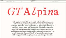 Typeface Design for GT Alpina - thumbnail 3