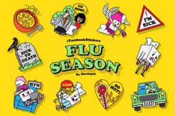 Sticker Pack Design for Facebook Flu Season - thumbnail 2