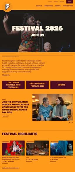 Website Design and Development for First Fortnight Mental Health Charity - thumbnail 3
