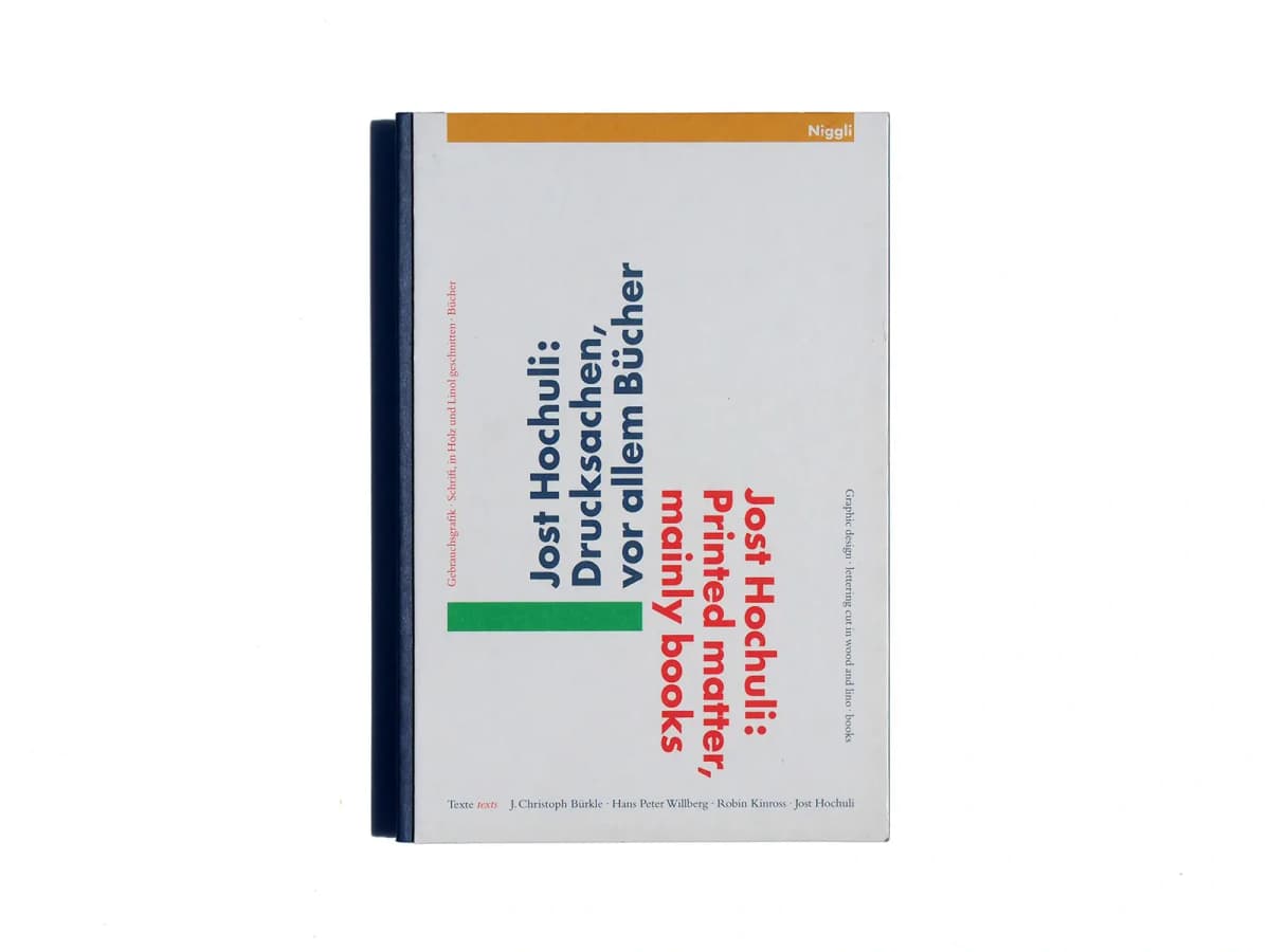 Jost Hochuli: Printed Matter, Mainly Books — photograph of the edition