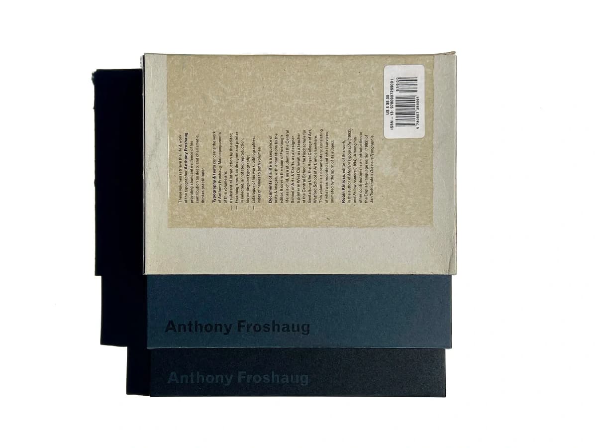 Anthony Froshaug: Typography & texts / Documents of a life — photograph of the edition