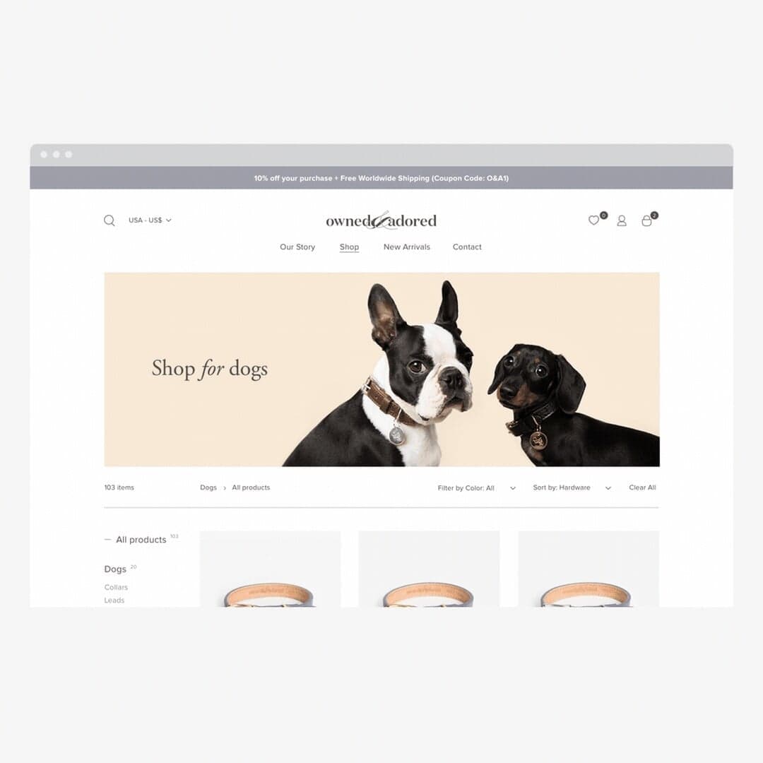 Brand Identity And E-commerce Website For Owned & Adored