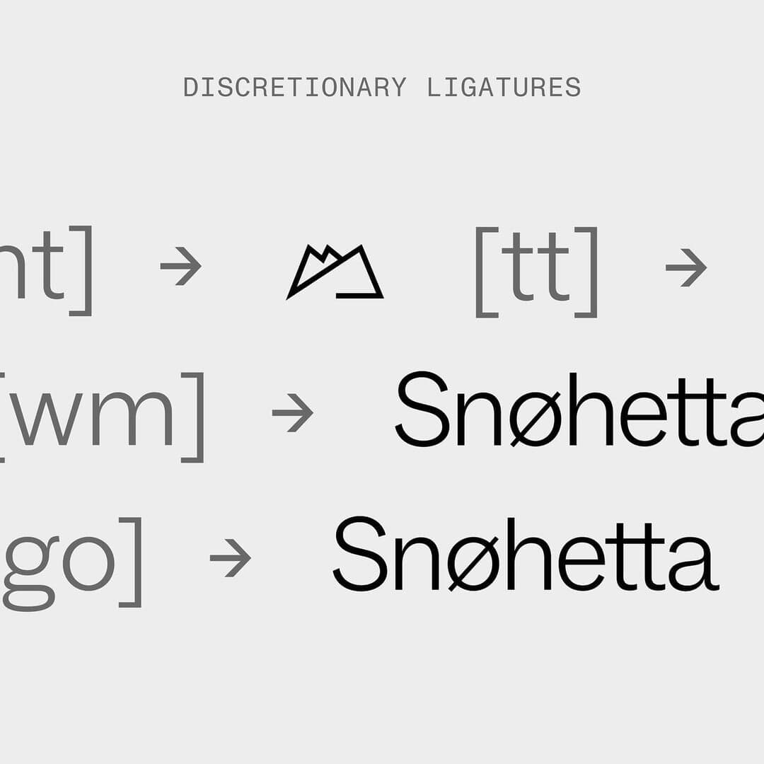 Customized Typeface And Wordmark For Snøhetta