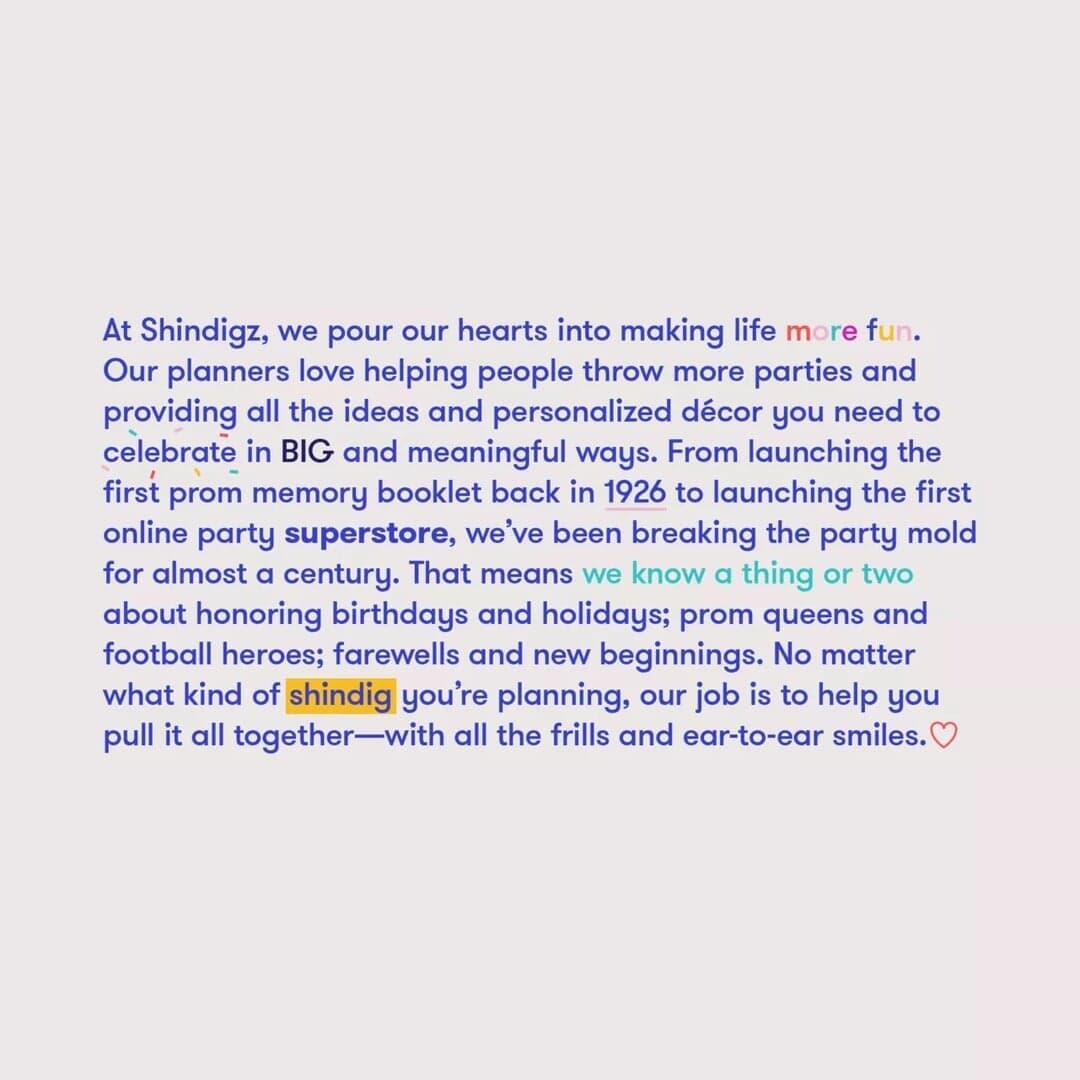 Brand Revamp For Online Party Store Shindigz