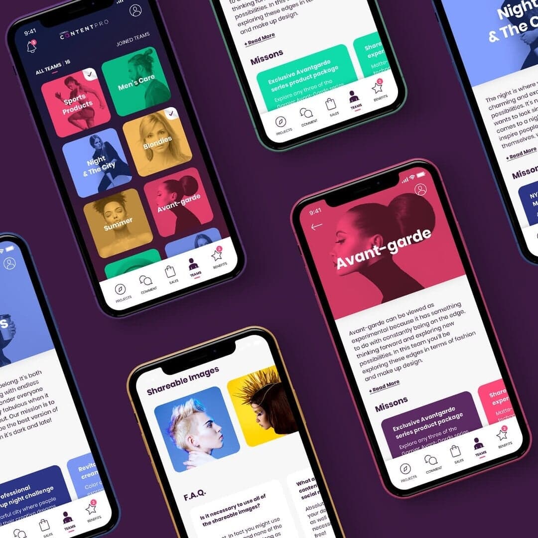 App Design For L’oréal Contentpro Influencer Platform