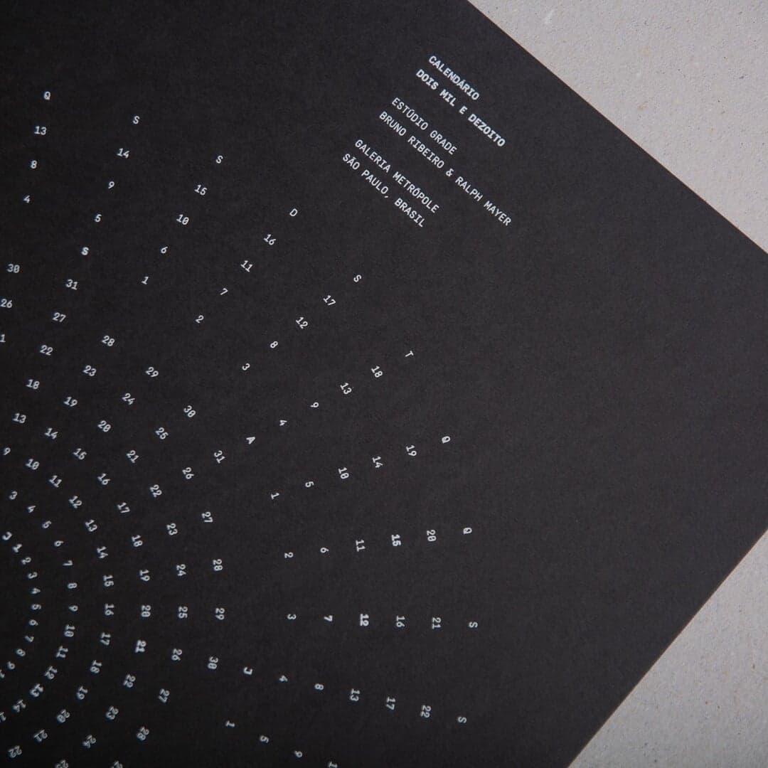 Typographic Calendar Design For 2018 Poster Series