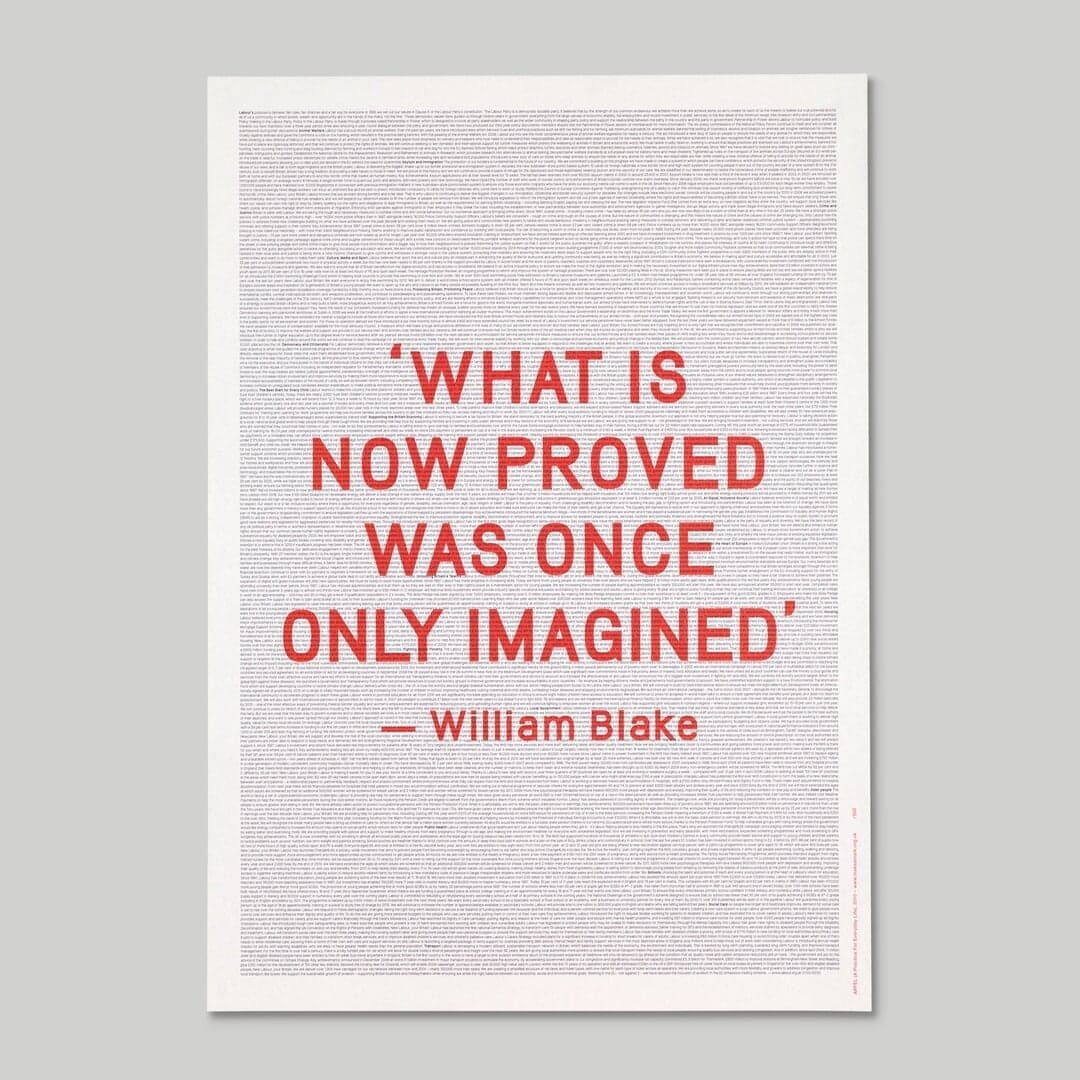 Campaign Poster For The Labour Party