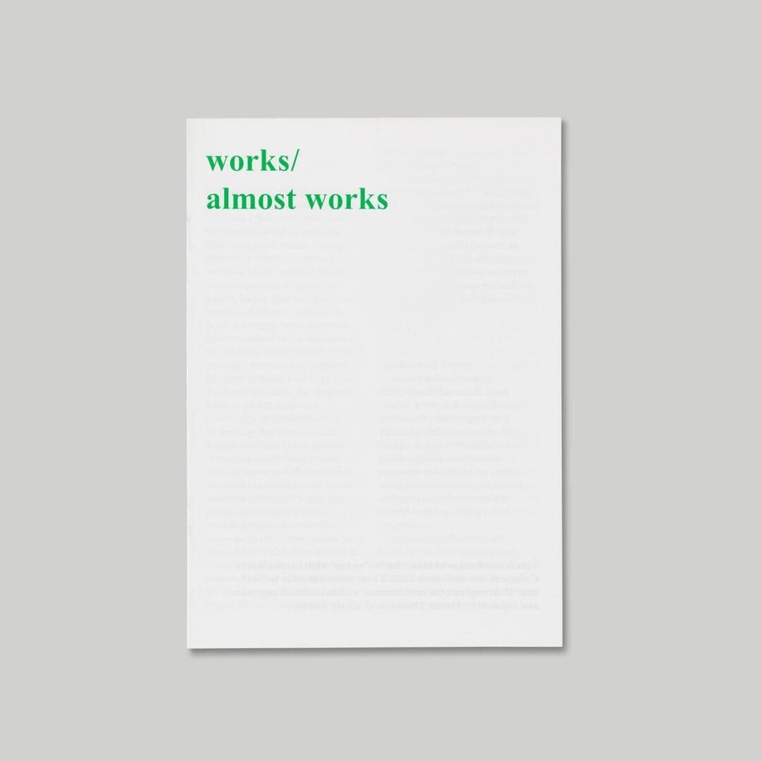 Booklet Design For Works/almost Works