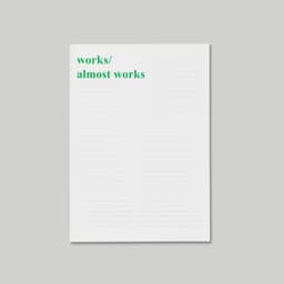 Booklet Design For Works/almost Works cover image