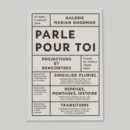 Publication Design For Parle Pour Toi Exhibition cover image