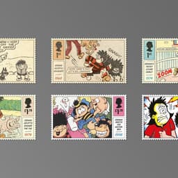 Commemorative Stamp Design For Royal Mail Dennis & Gnasher Anniversary cover image