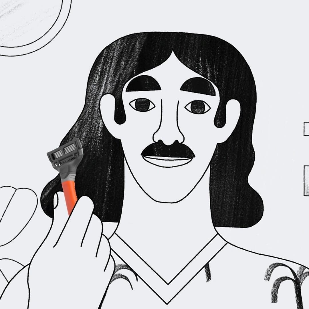 Illustration And Animation For Harry's Razors