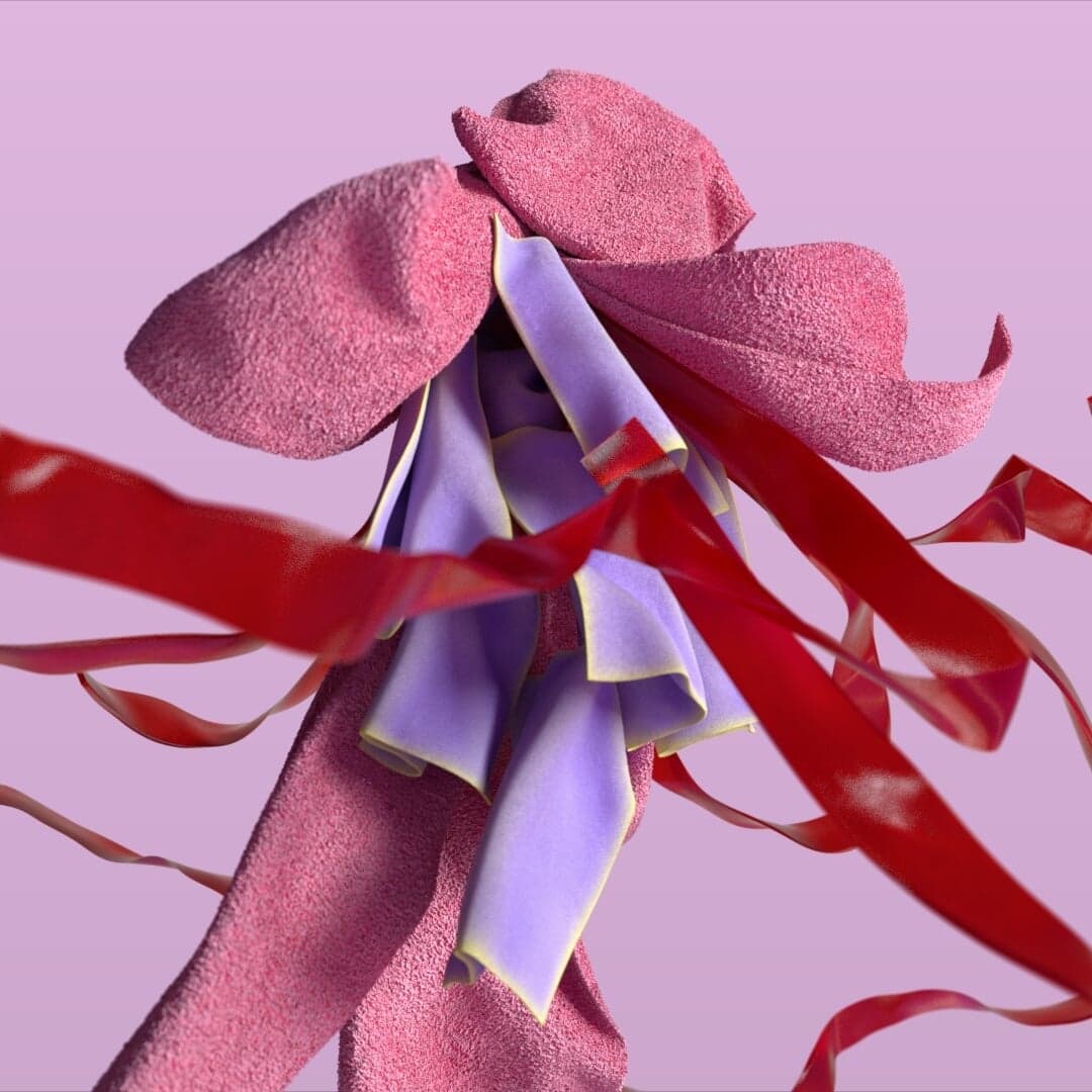 3d Motion Experiment For Ocean-inspired Fabric Sculpture