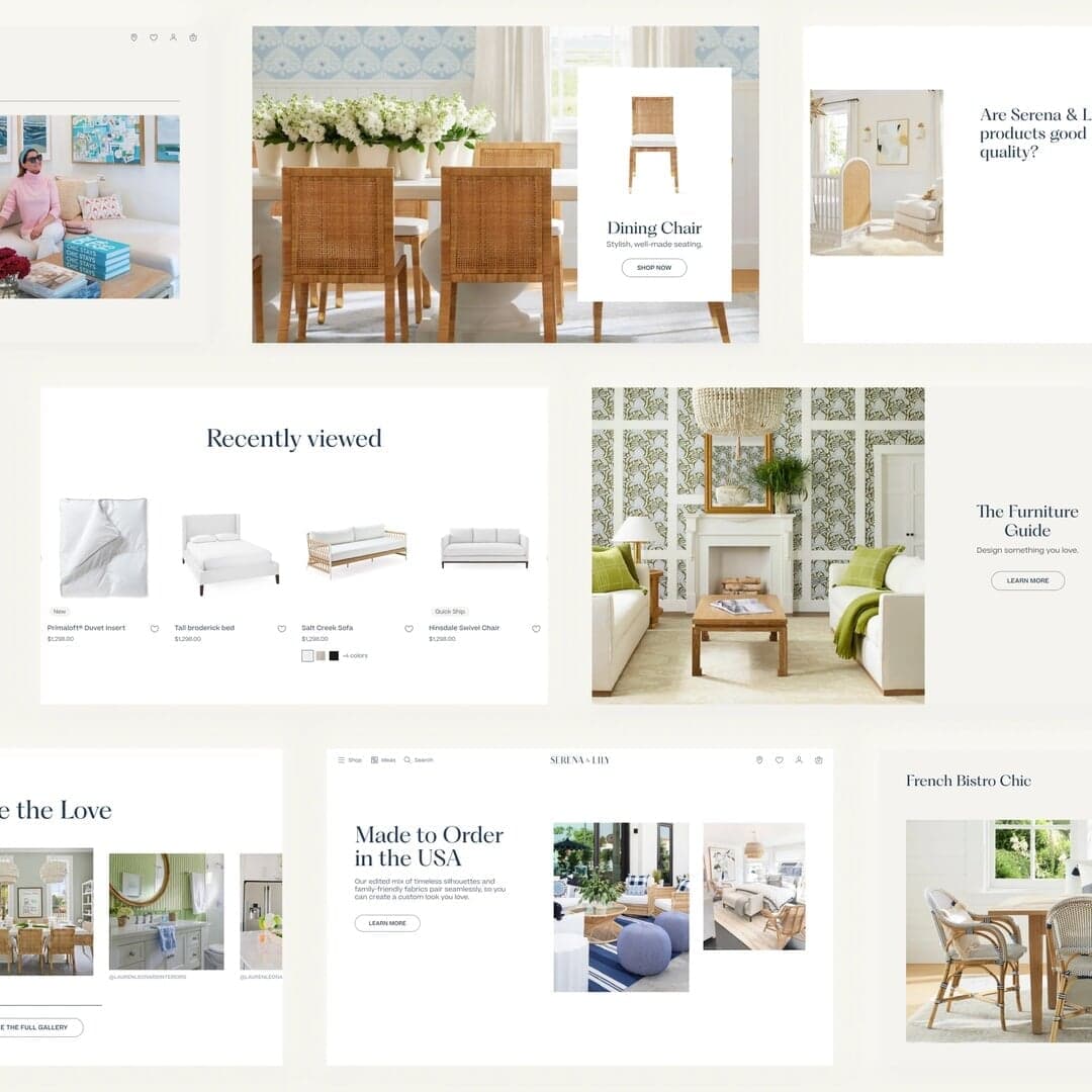 Ecommerce Website Redesign For Serena & Lily