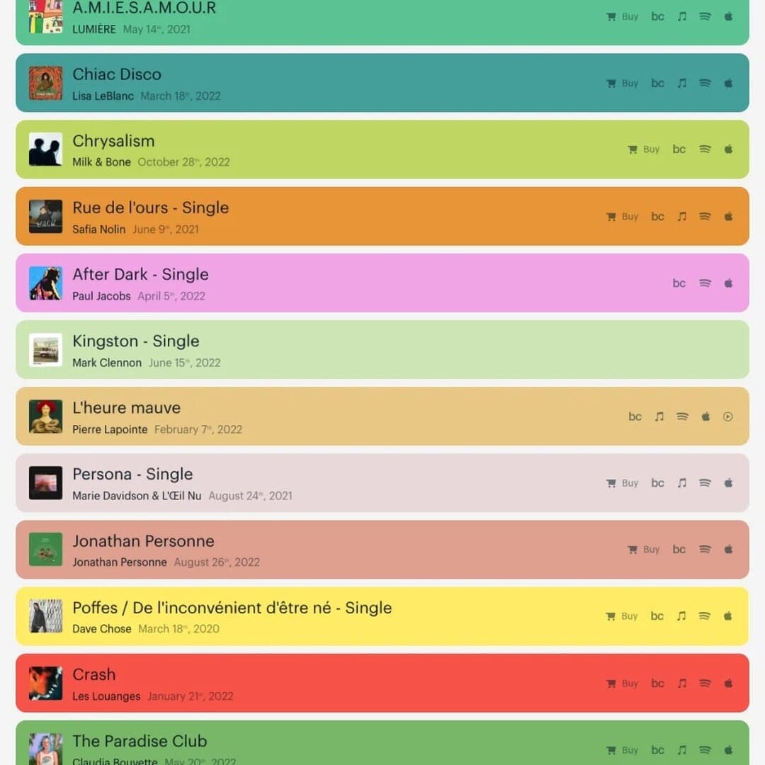 Website Design For Bonsound Label