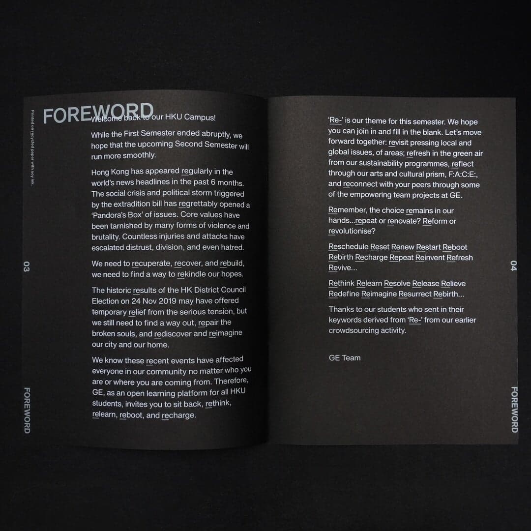 Editorial And Visual Identity For Hku General Education Re- Campaign