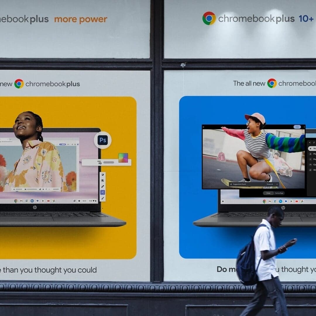 Campaign Imagery For Google Chromebook Plus Launch
