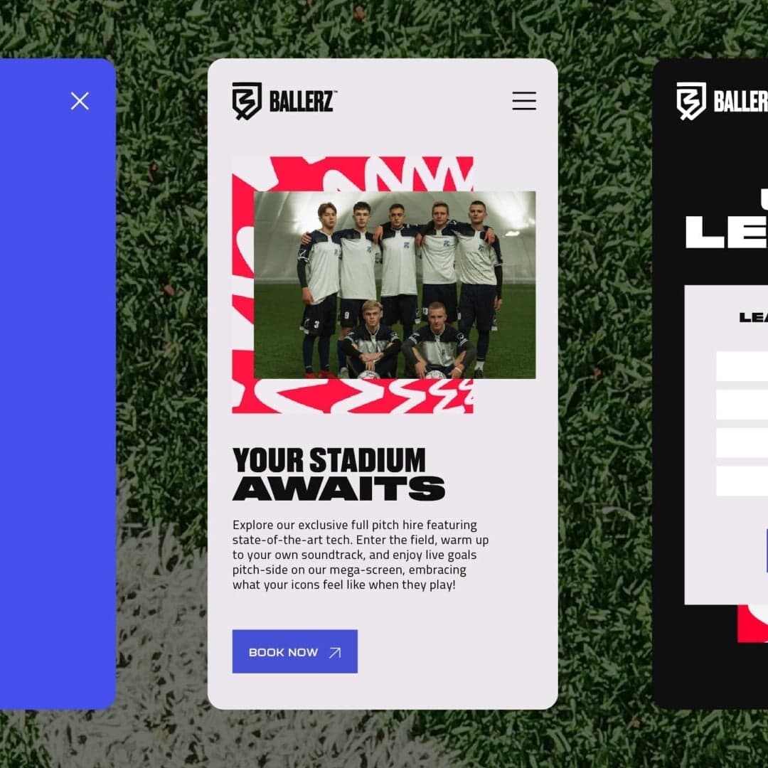 Website Design For Ballerz Football Experience