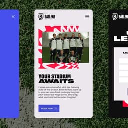 Website Design For Ballerz Football Experience cover image