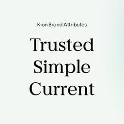 Brand Strategy And Identity For Kion cover image