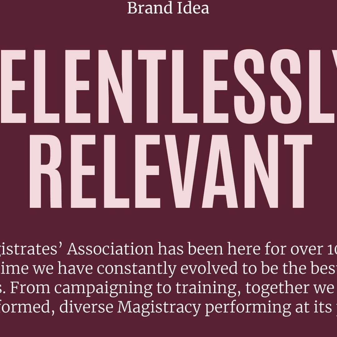 Brand Identity For The Magistrates’ Association