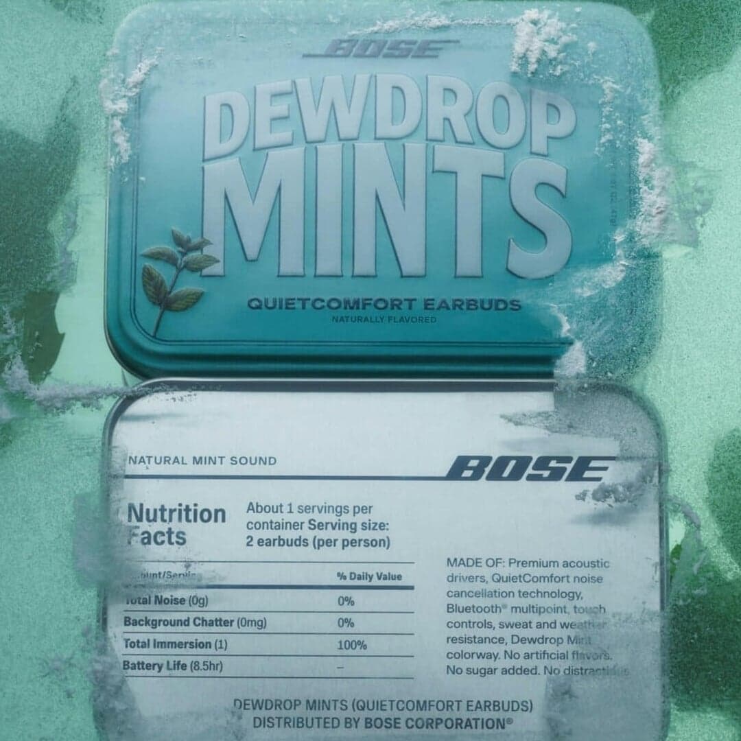 Packaging Design for Bose Dewdrop Mint Earbuds