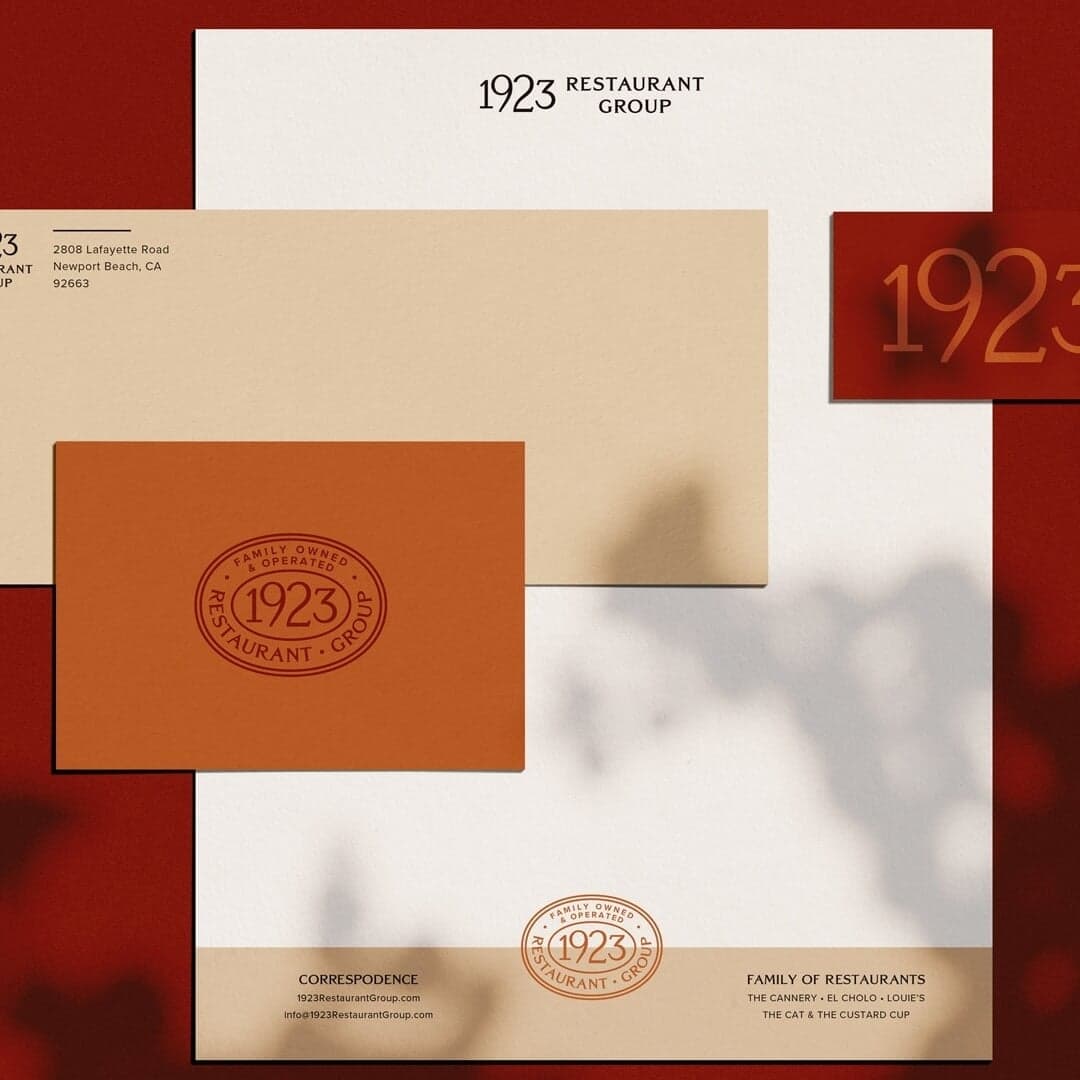 Visual Identity System For 1923 Restaurant Group