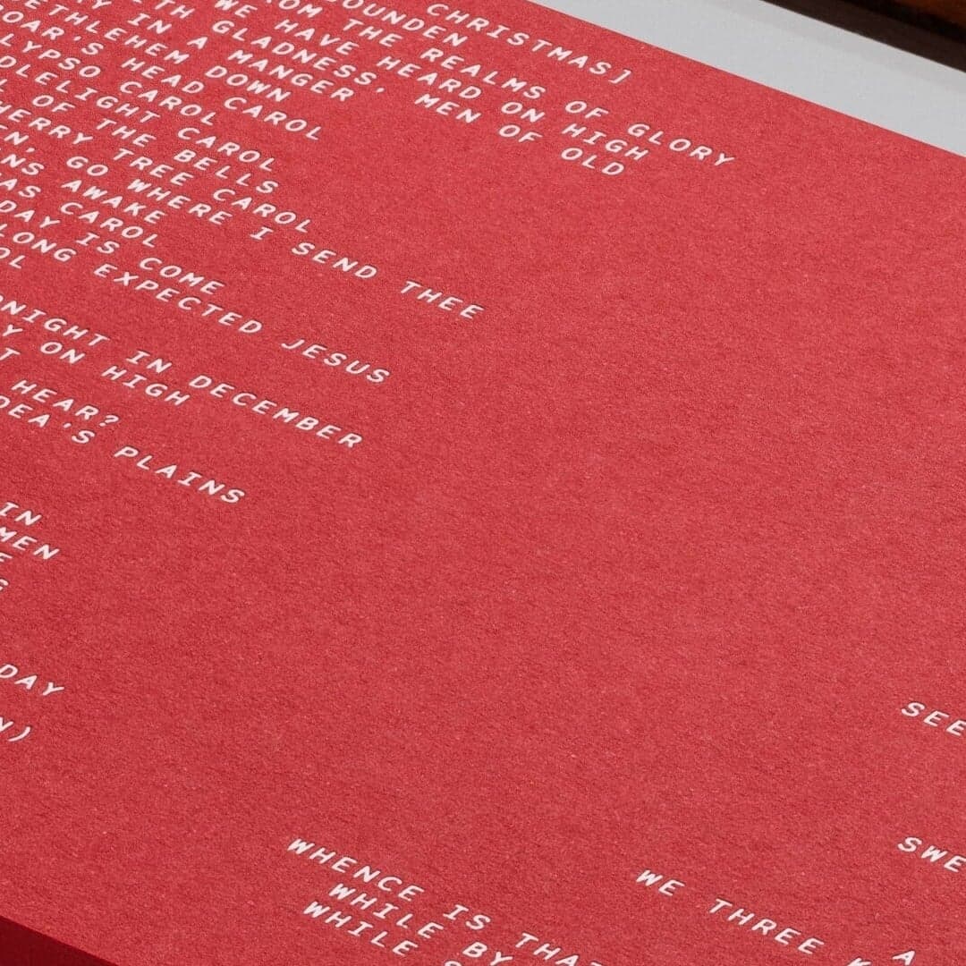 Holiday Card Design For The Music Of Christmas