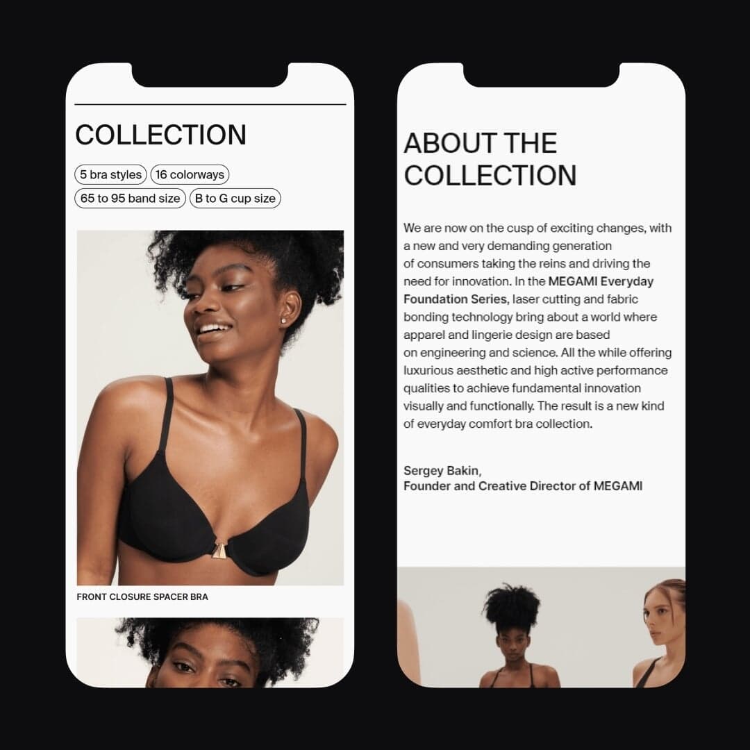 Website Design For Megami Everyday Foundation Series