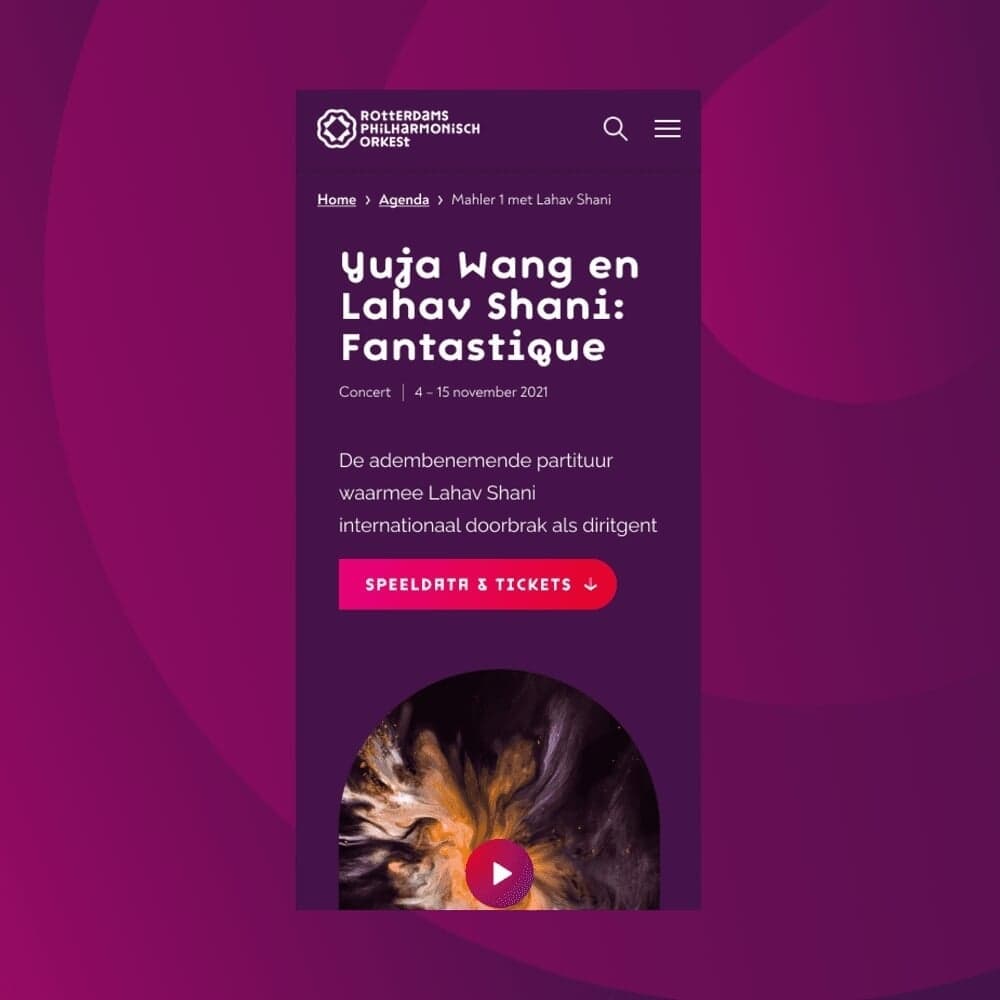 Digital Platform Redesign For Rotterdams Philharmonisch Orkest