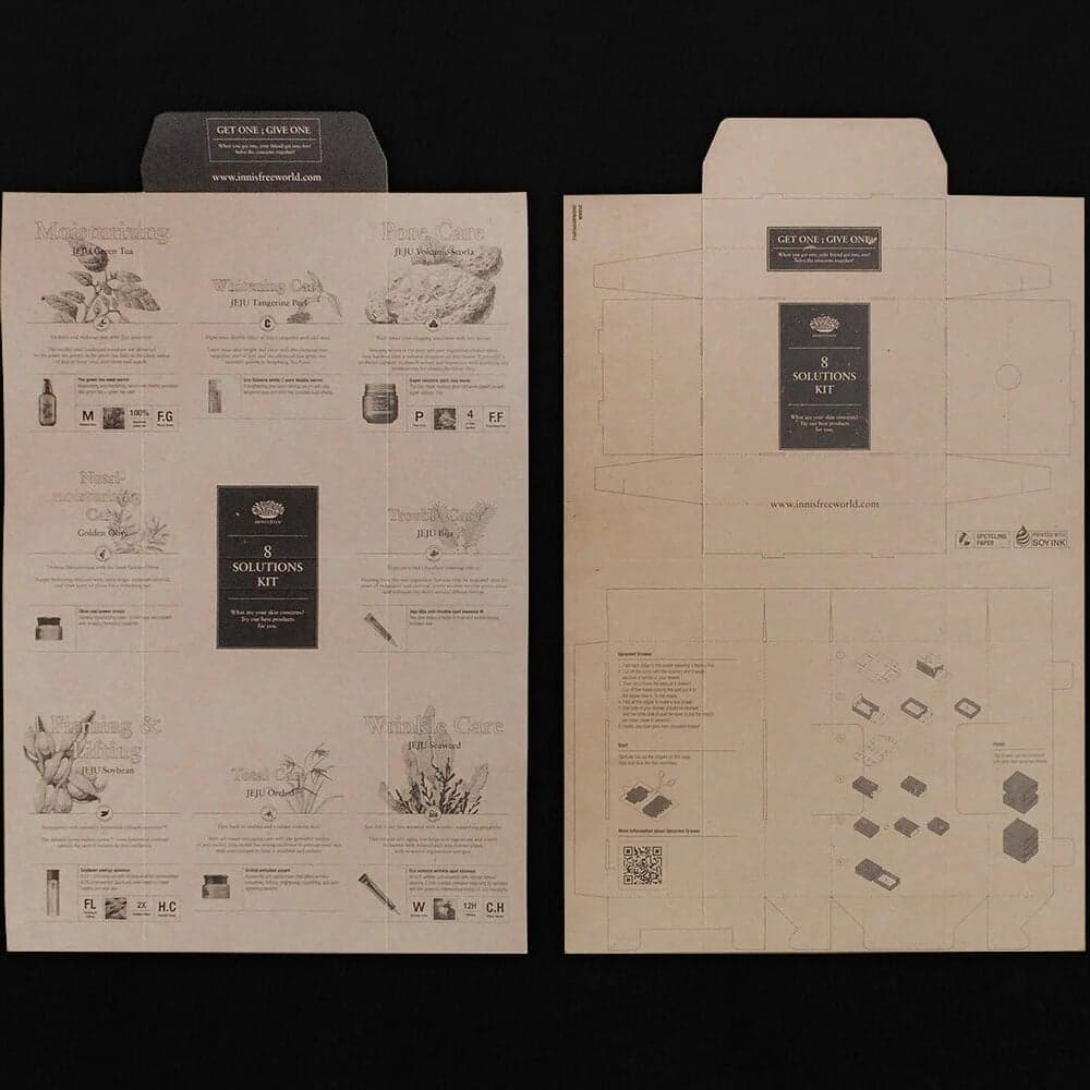 Packaging for Innisfree's Get One; Give One Initiative