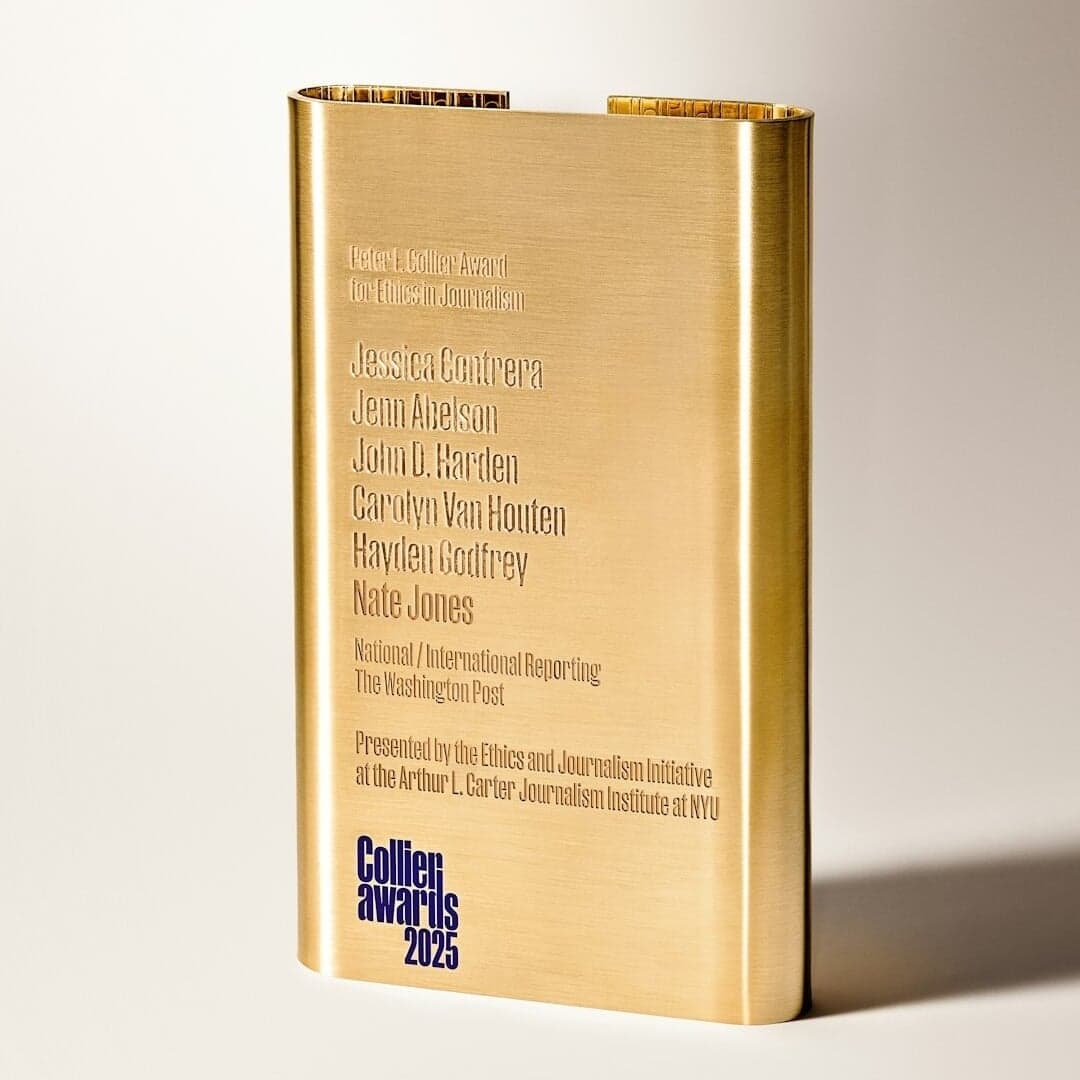 Award Design For The Peter F. Collier Award For Ethics In Journalism