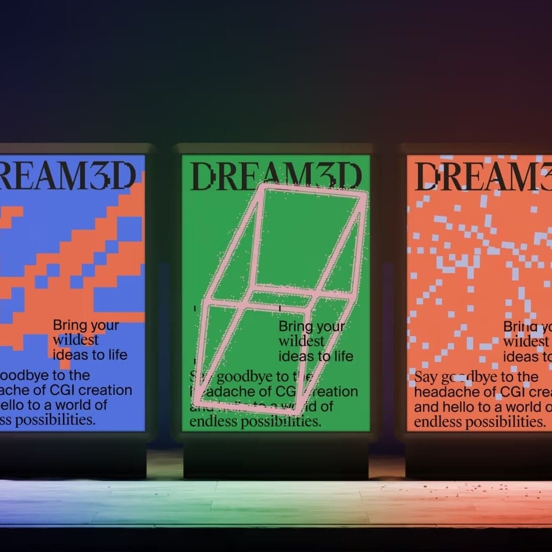Brand Identity for Dream3D AI Graphics Platform