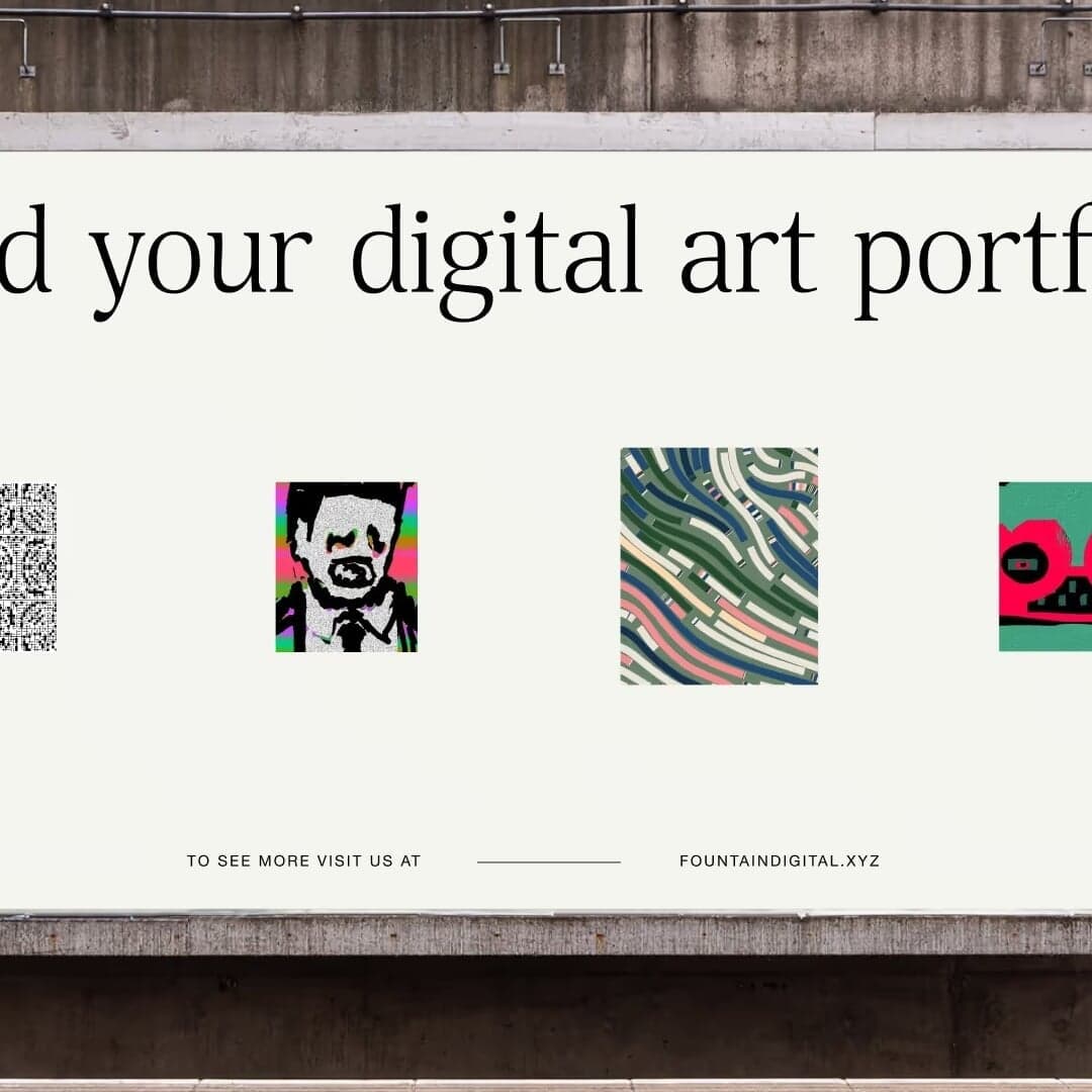 Brand Identity and Website for Fountain Crypto Art Brokerage