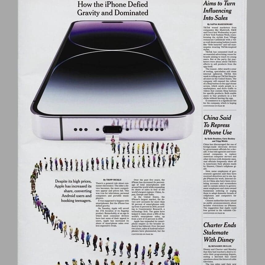 Illustration For The New York Times Iphone Feature