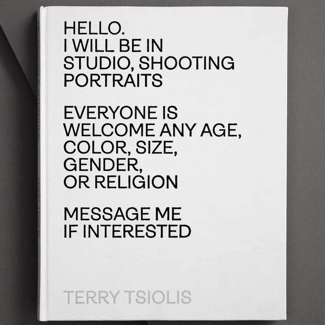 Editorial Design for Terry Tsiolis’ Open Studio Portrait Collection
