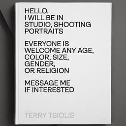 Editorial Design for Terry Tsiolis’ Open Studio Portrait Collection cover image