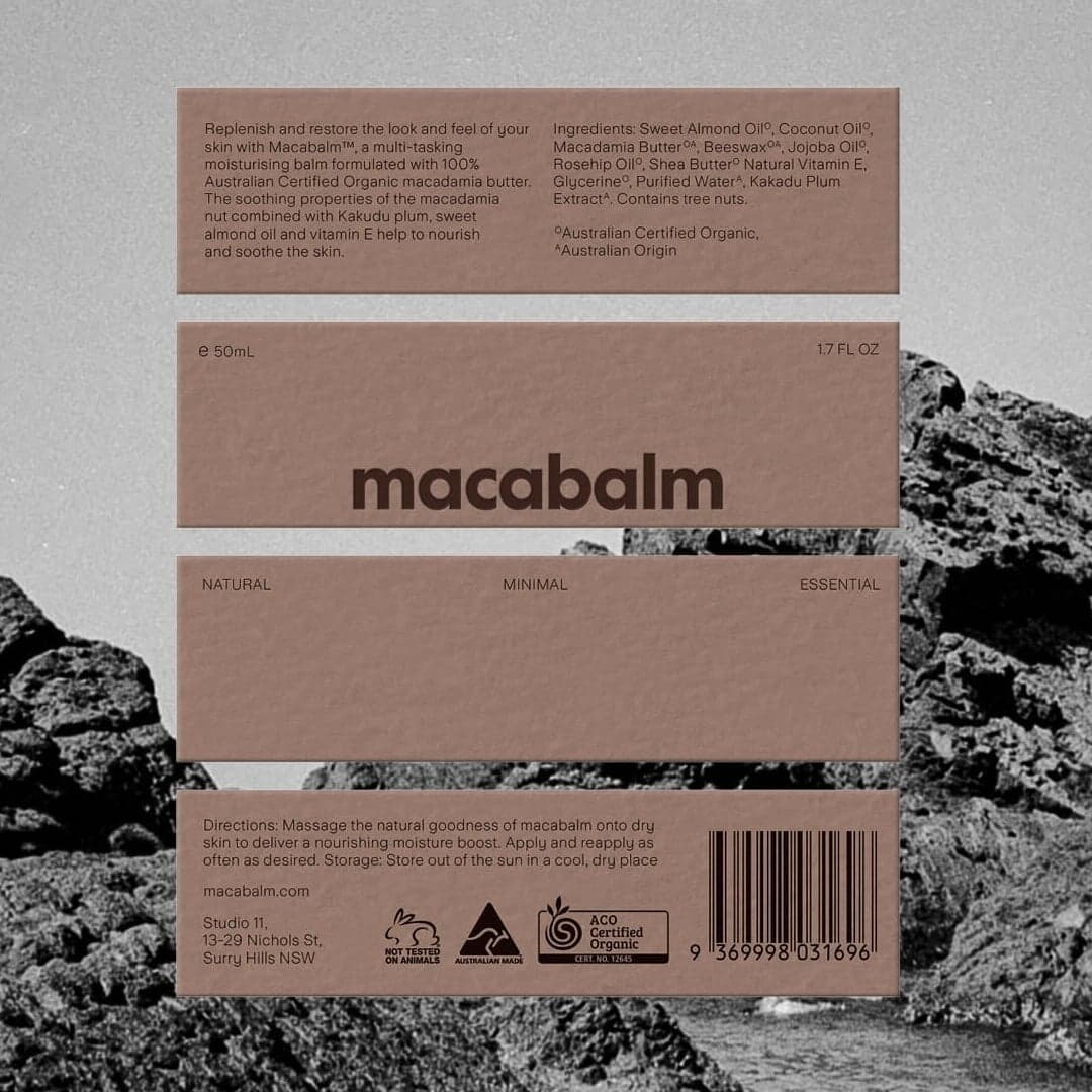 Brand Identity And Packaging For Macabalm Skincare