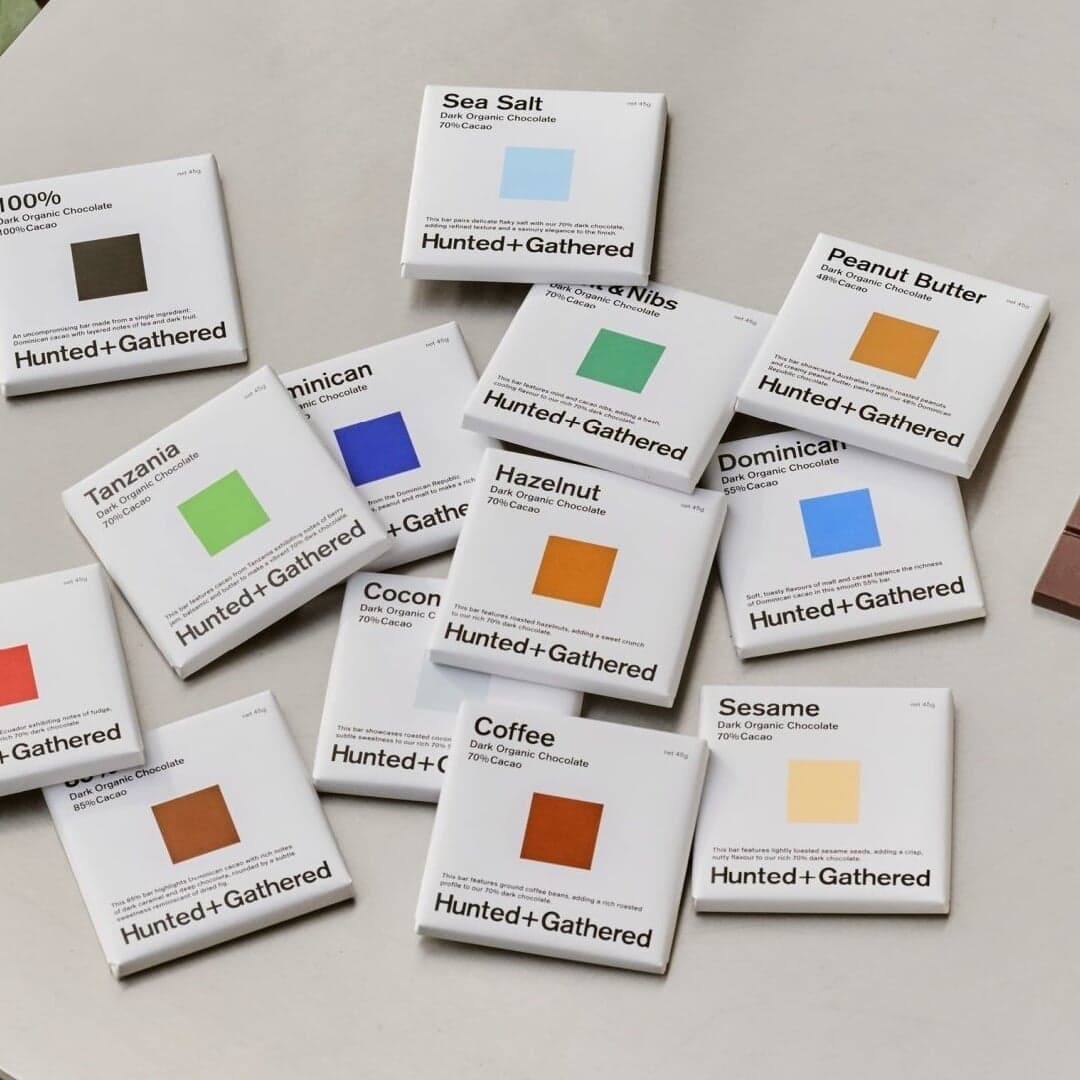 Brand Identity And Packaging For Hunted+gathered Chocolate