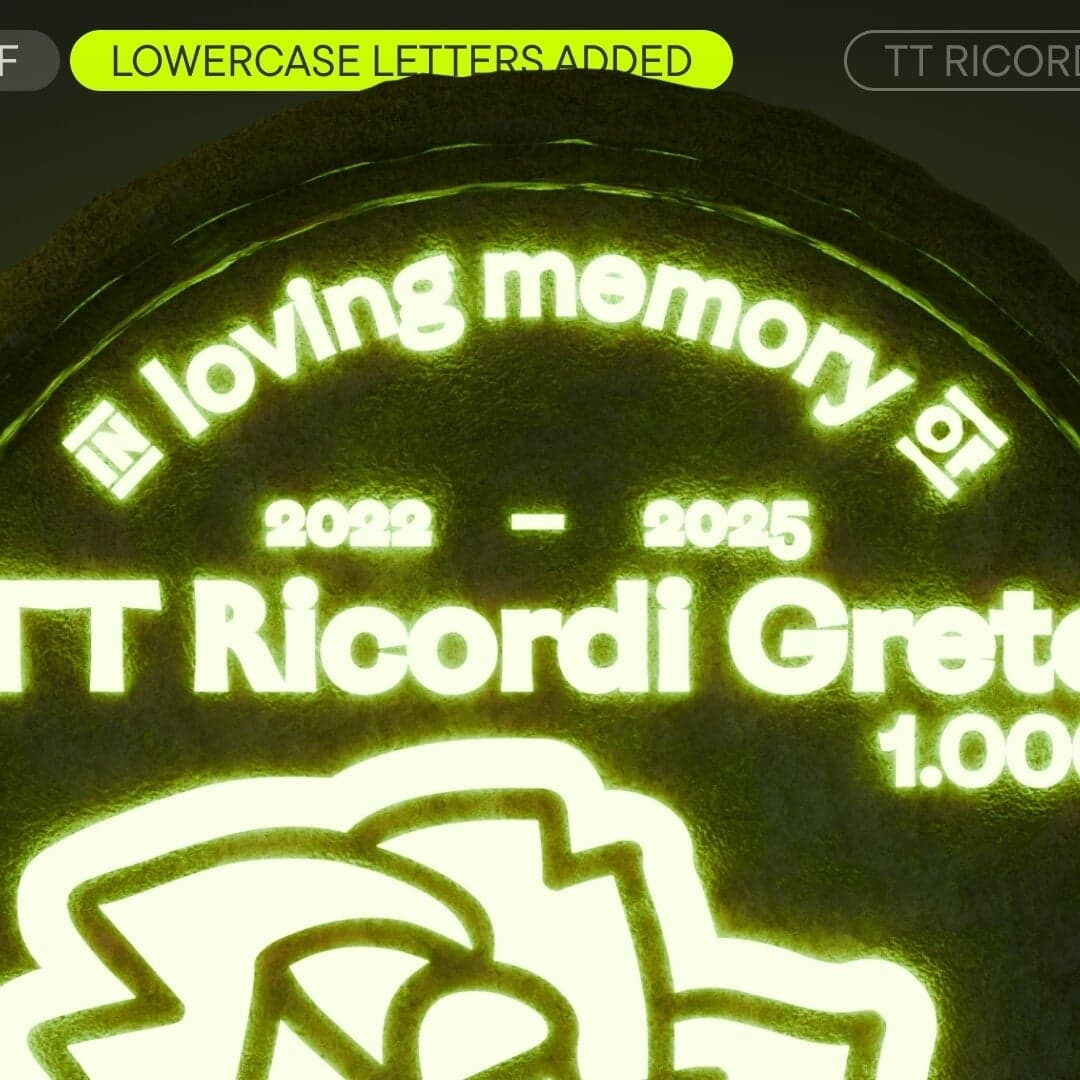 Typeface Design For Tt Ricordi Greto