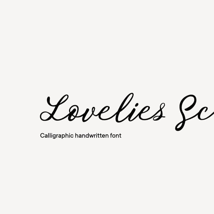 Typeface Design For Tt Lovelies Script