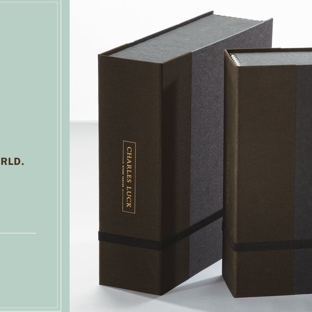 Promotional Packaging And Book Design For Charles Luck Stone Centers