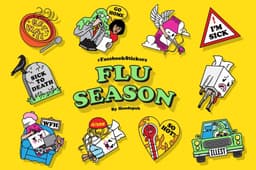 Sticker Pack Design For Facebook Flu Season - thumbnail 2