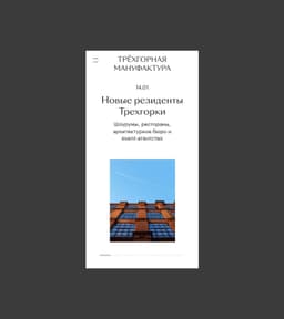 Website Design For Trekhgornaya Manufactory Business Quarter - thumbnail 3