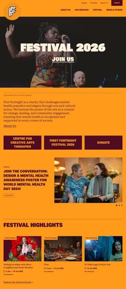 Website Design and Development for First Fortnight Mental Health Charity - thumbnail 3