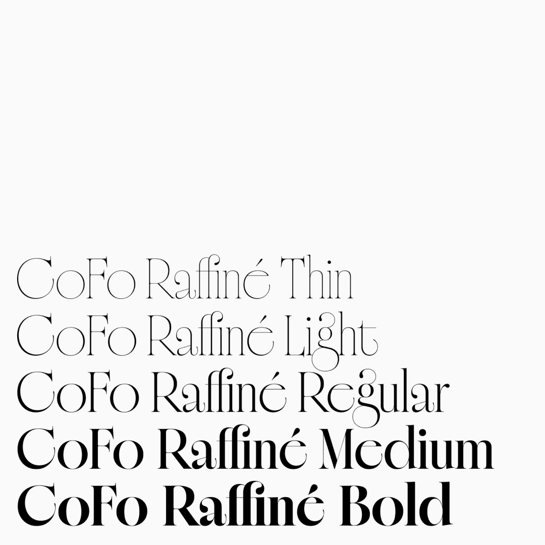 Typeface Design For Cofo Raffine