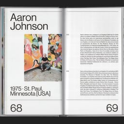 Editorial Design for Aaron Johnson Exhibition Book cover image