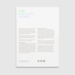Visual Identity and Communication Design for the Daylight Award 2020 cover image