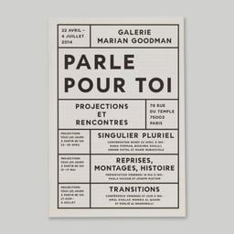 Publication Design for Parle Pour Toi Exhibition cover image